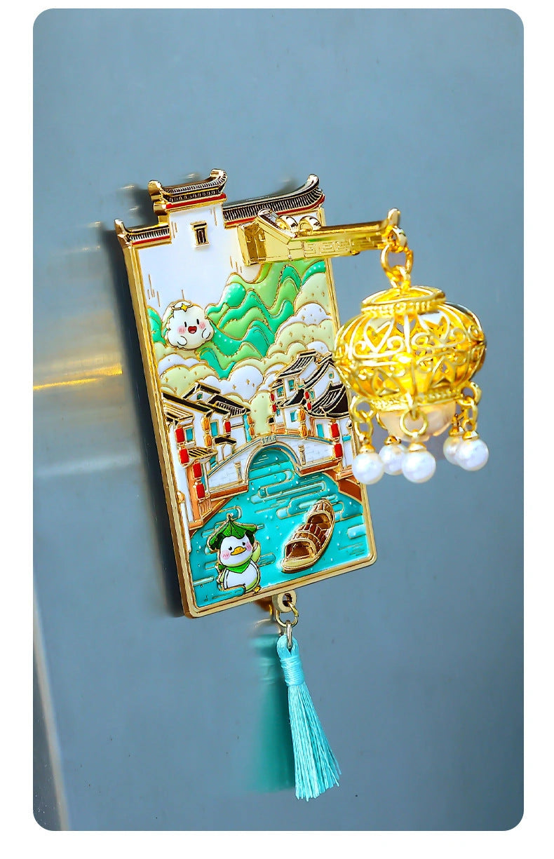 Eastern Aura Palace Lantern Enamel Art Magnet — product detail image 33