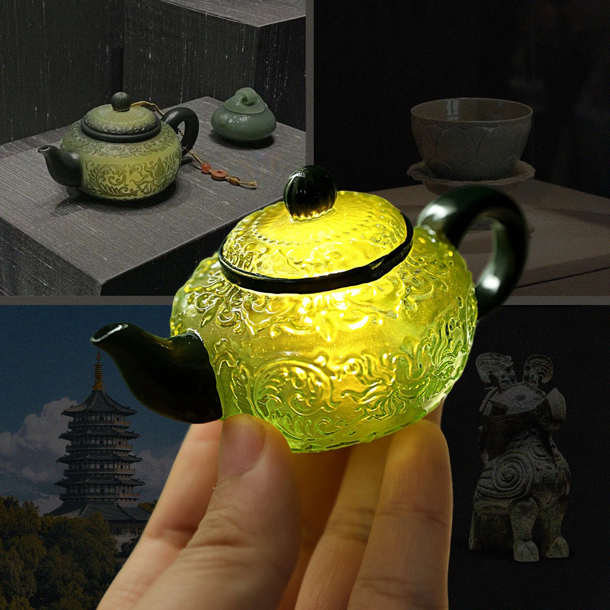 Eastern Aura Jade Vine Luminous Art Magnet — product detail image 3
