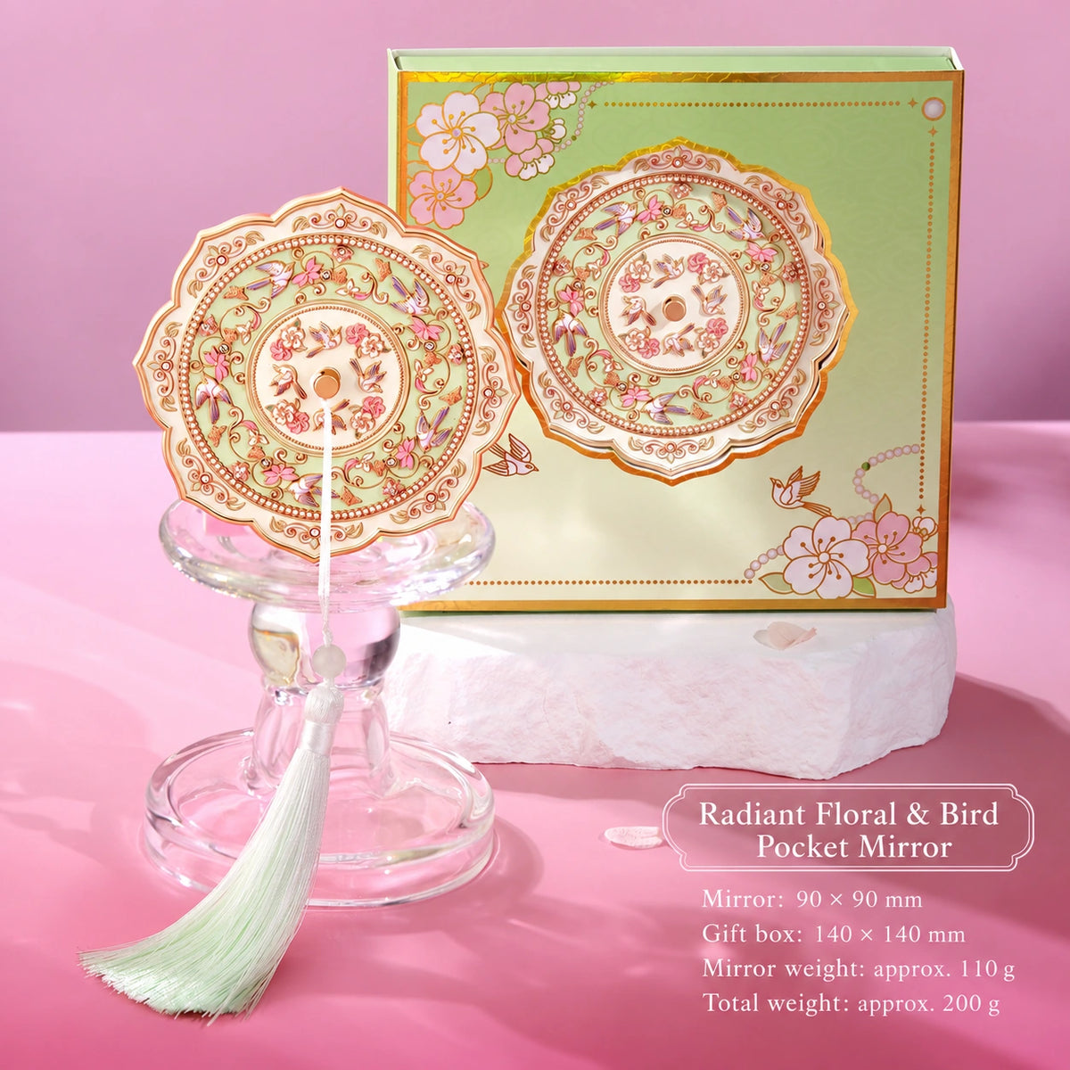 Eastern Aura Phoenix Crown Rotating Hand Mirror — product detail image 10