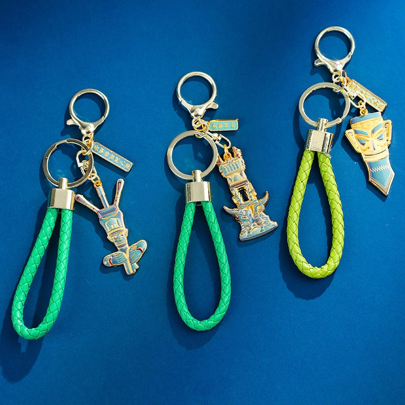 Eastern Aura Sanxingdui Metal Keychain — product detail image 2