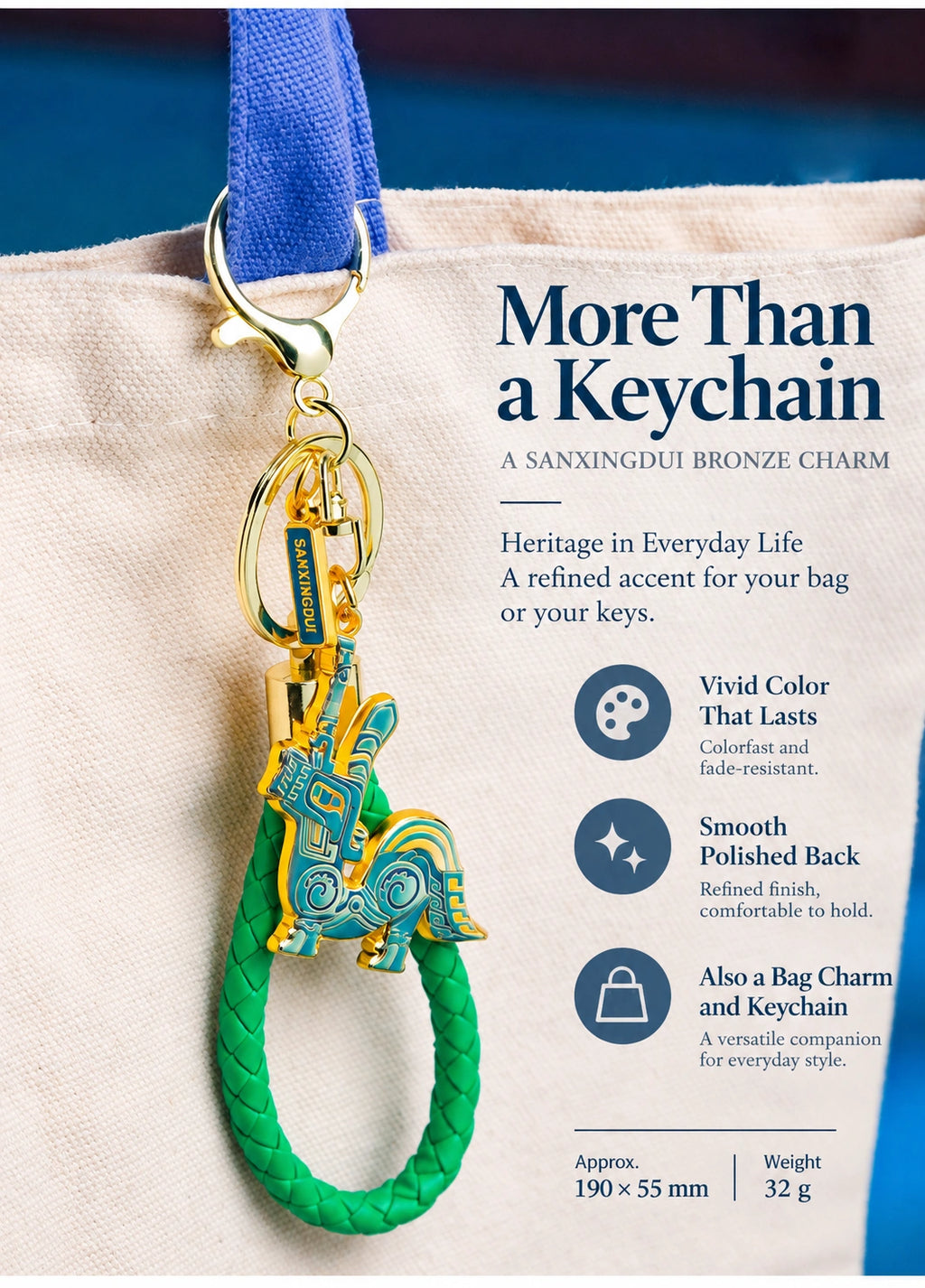 Eastern Aura Sanxingdui Metal Keychain — product detail image 27