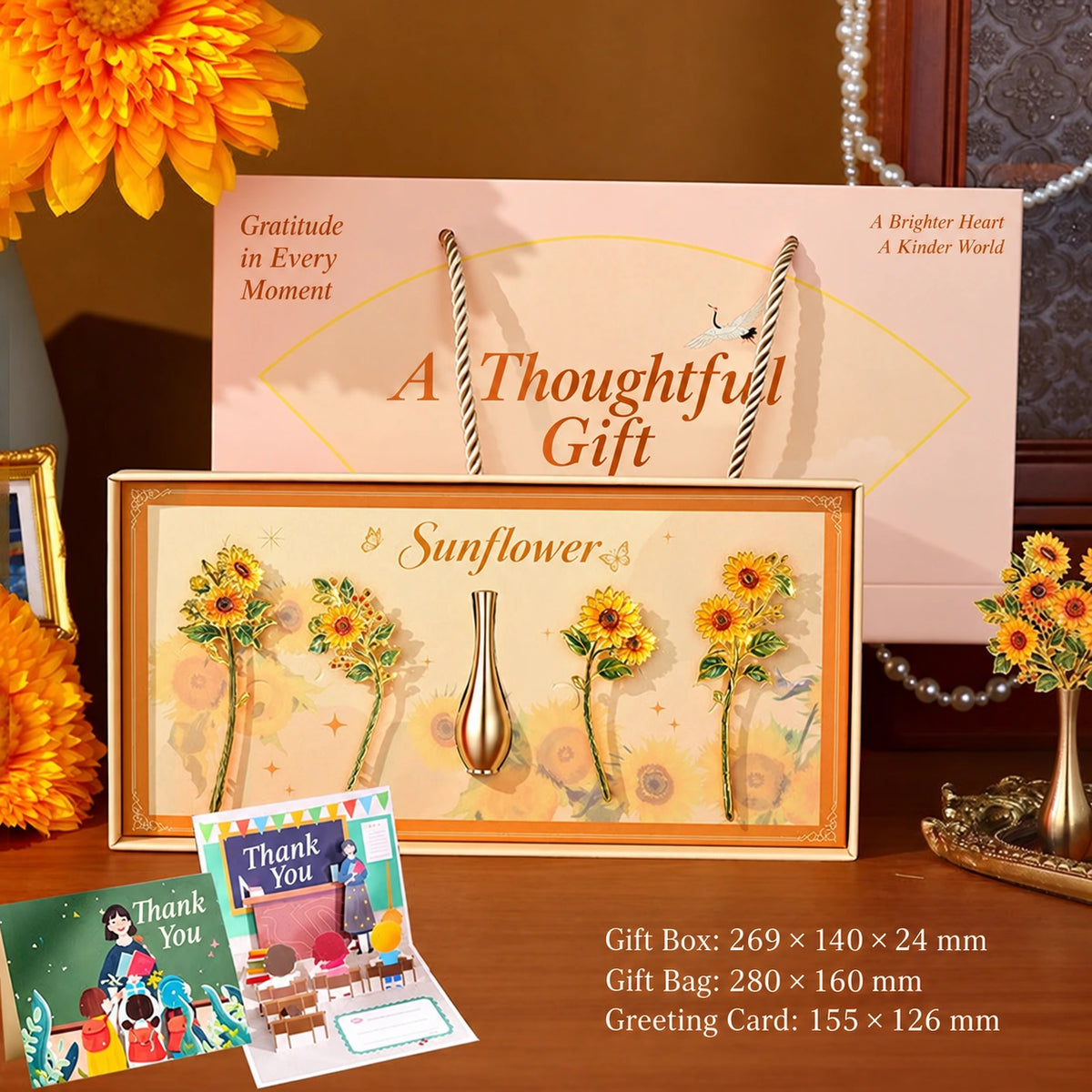 Eastern Aura Sunflower Bookmark Gift Set — product detail image 8