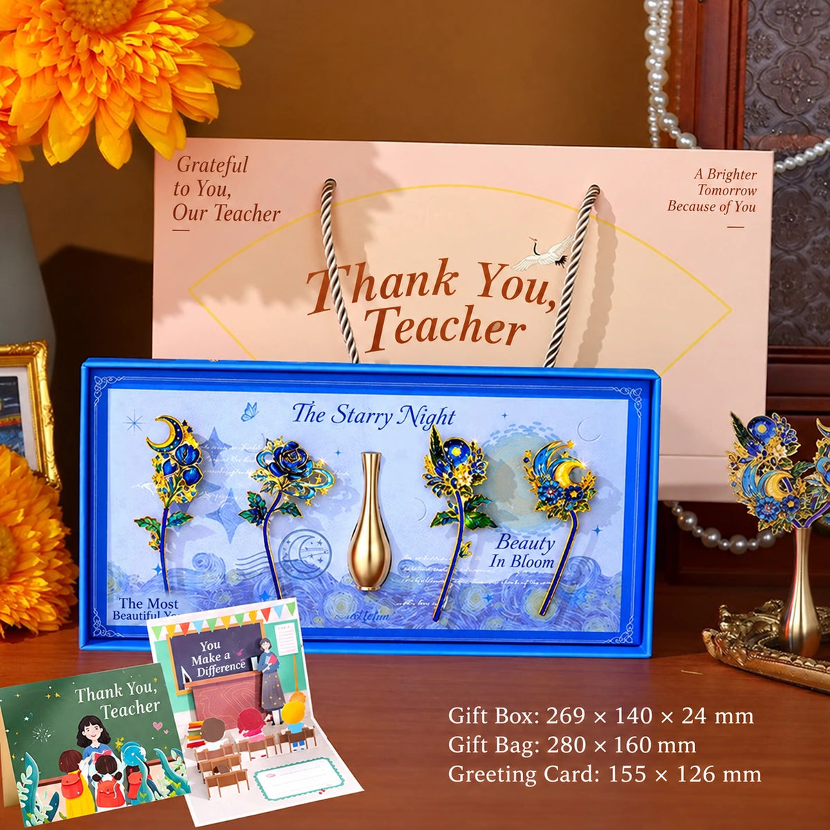 Eastern Aura Sunflower Bookmark Gift Set — product detail image 9