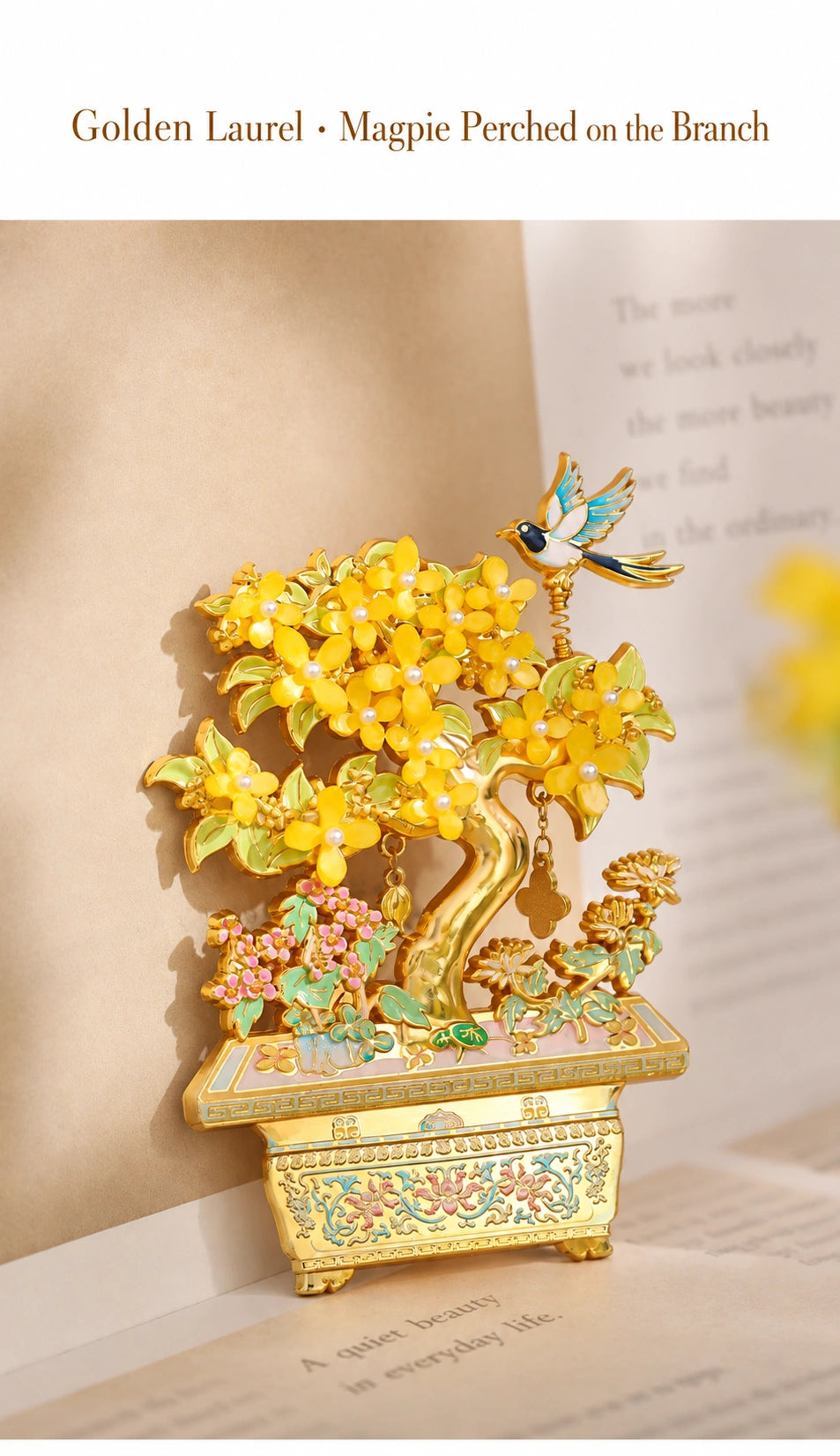 Eastern Aura Golden Laurel Heritage Art Magnet — product detail image 15