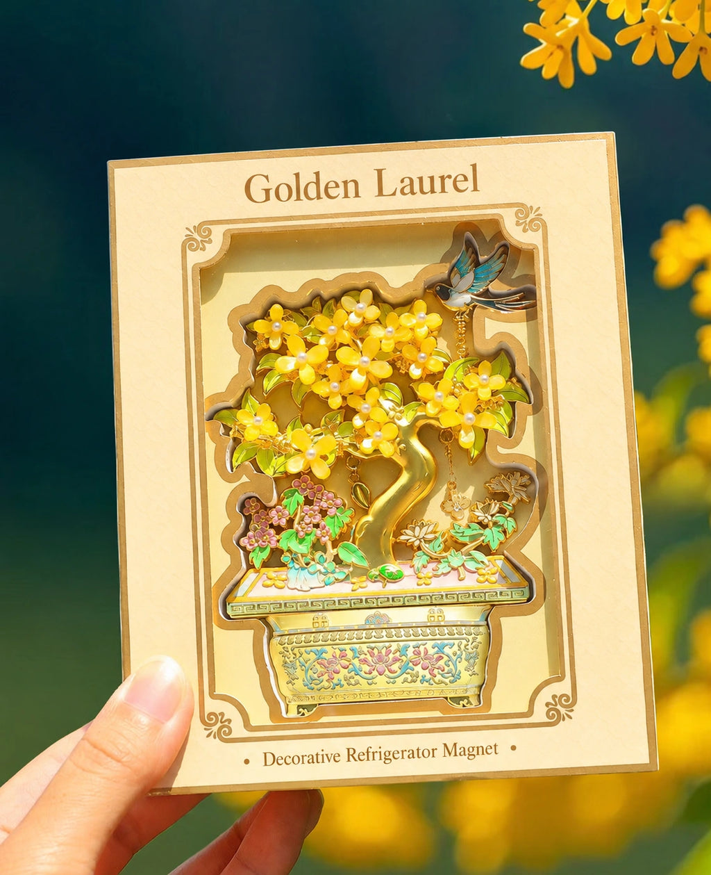 Eastern Aura Golden Laurel Heritage Art Magnet — product detail image 17