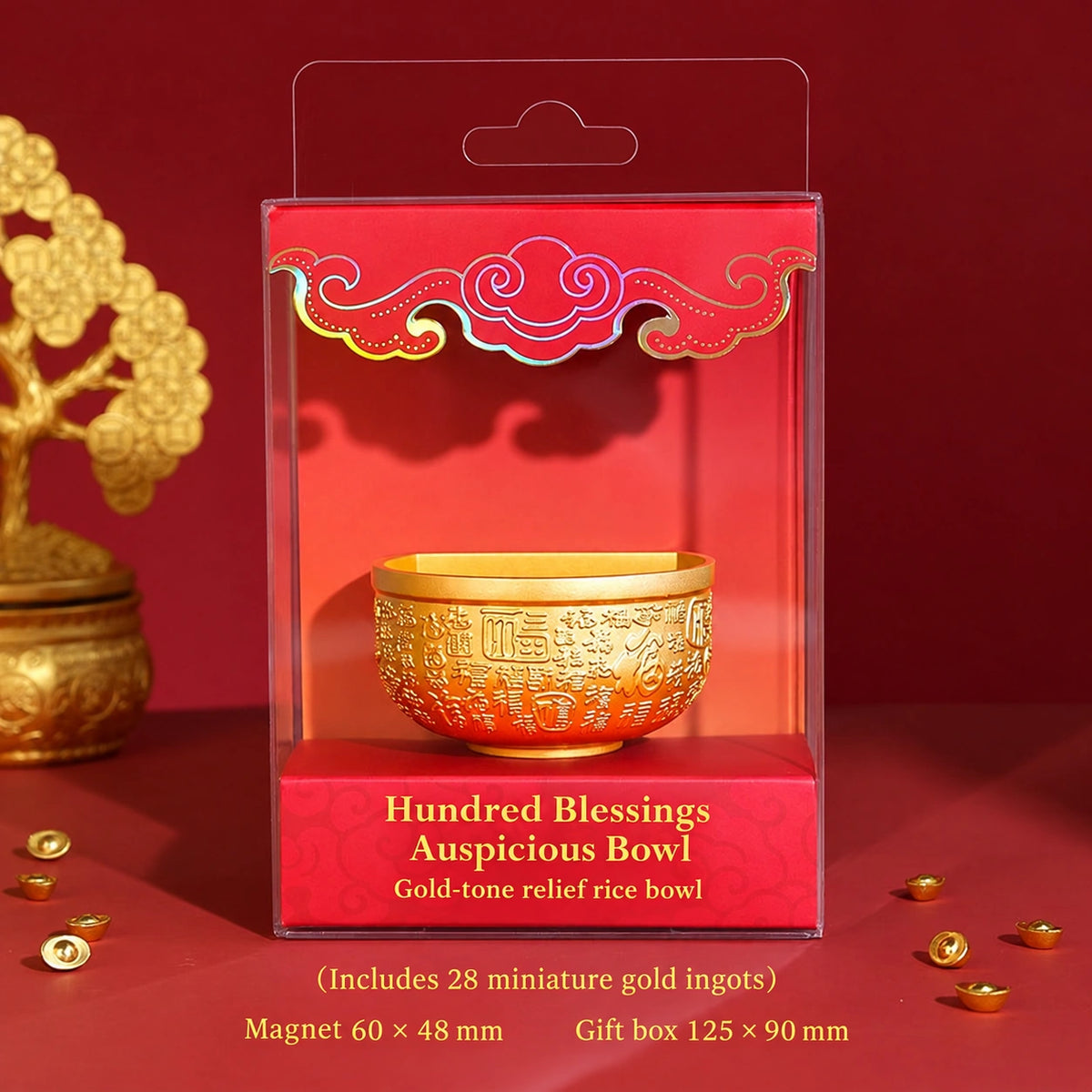 Eastern Aura Imperial Golden Rice Bowl Art Magnet — product detail image 6