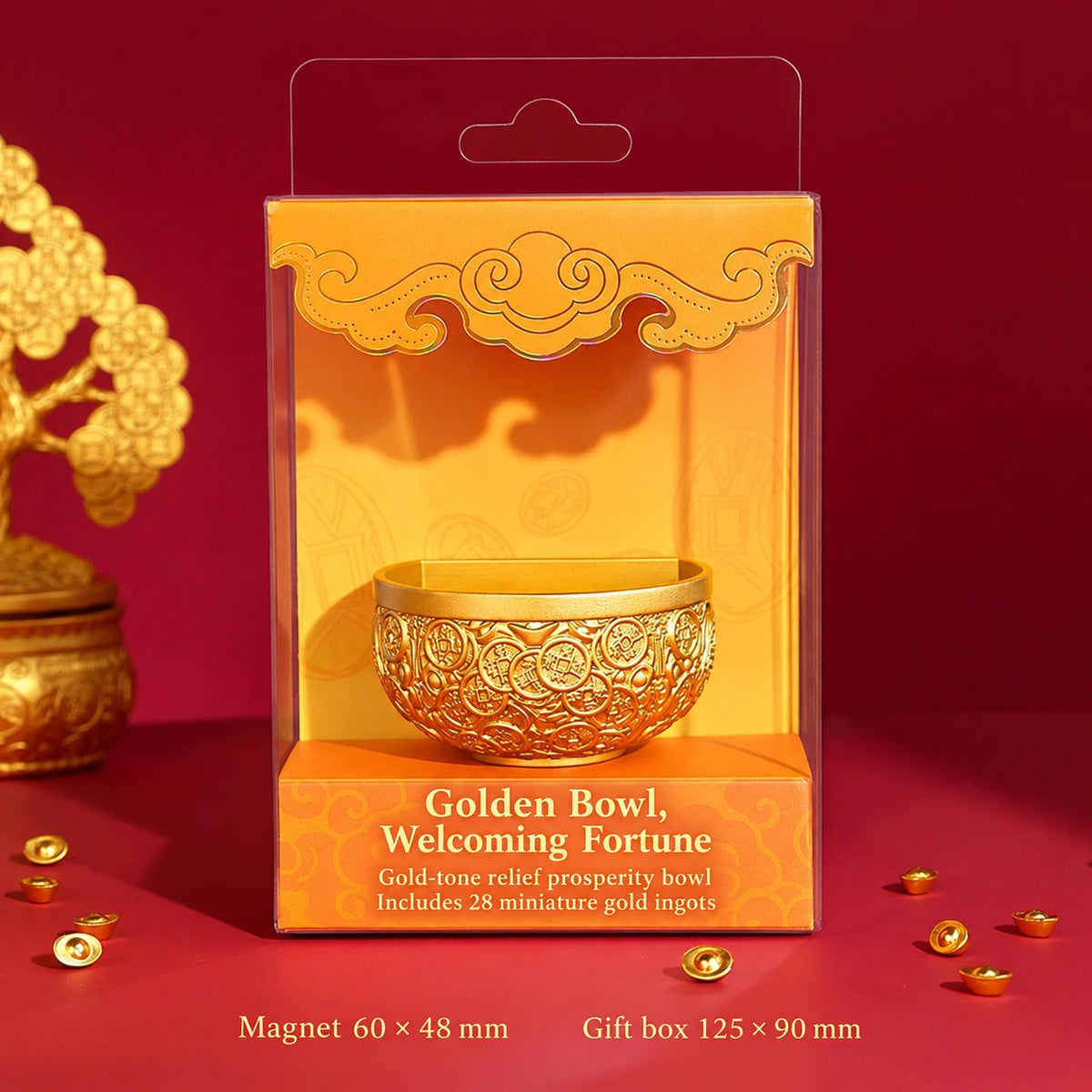 Eastern Aura Imperial Golden Rice Bowl Art Magnet — product detail image 7