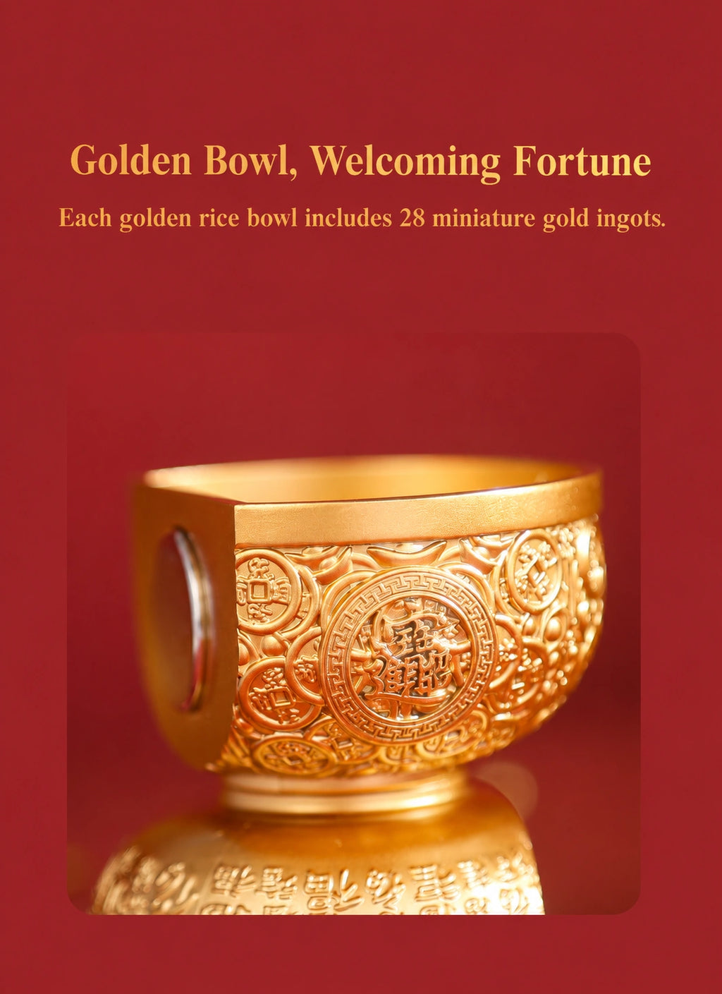 Eastern Aura Imperial Golden Rice Bowl Art Magnet — product detail image 11