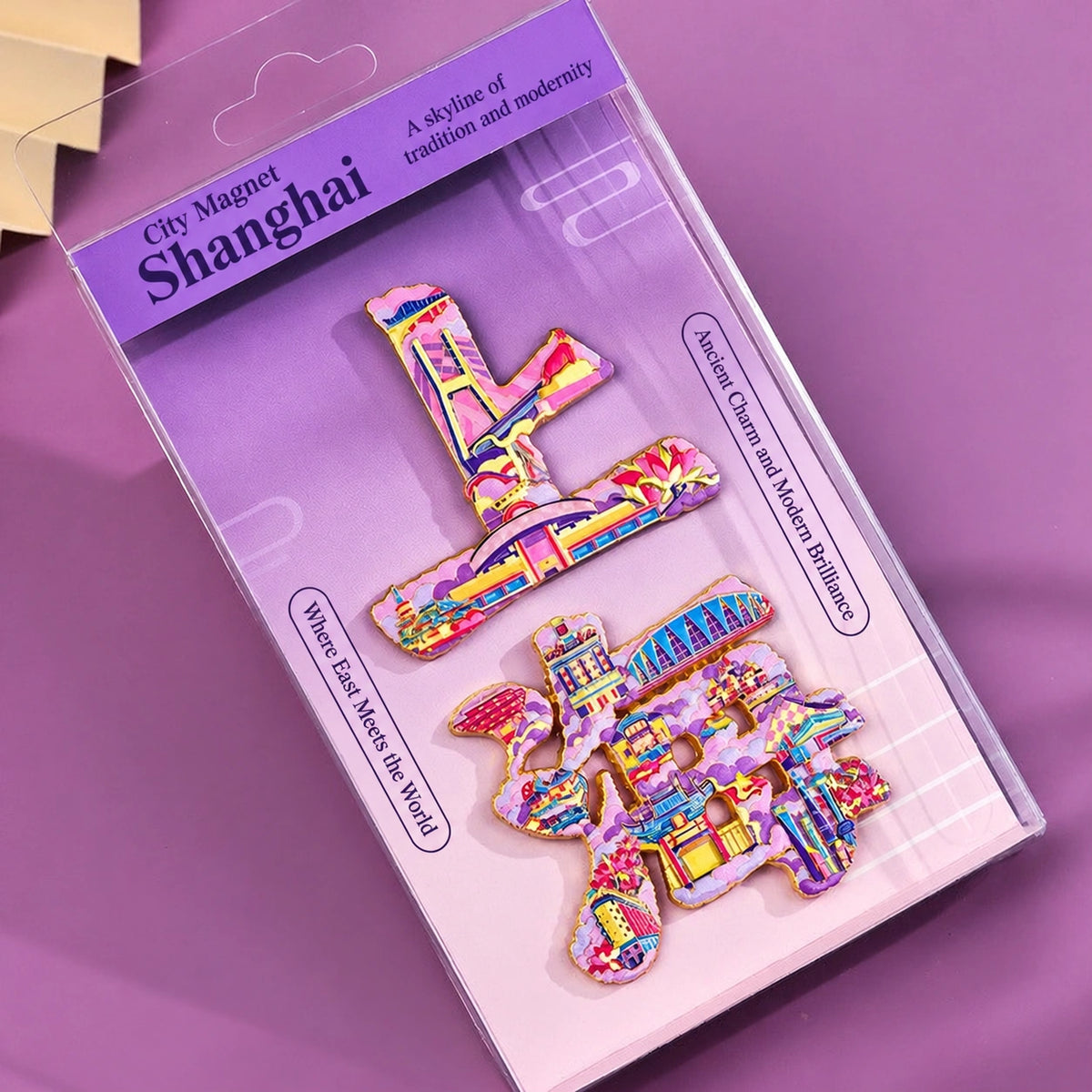 Eastern Aura City Lettering Travel Art Magnet — product detail image 21