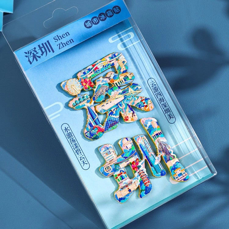 Eastern Aura City Lettering Travel Art Magnet — product detail image 22