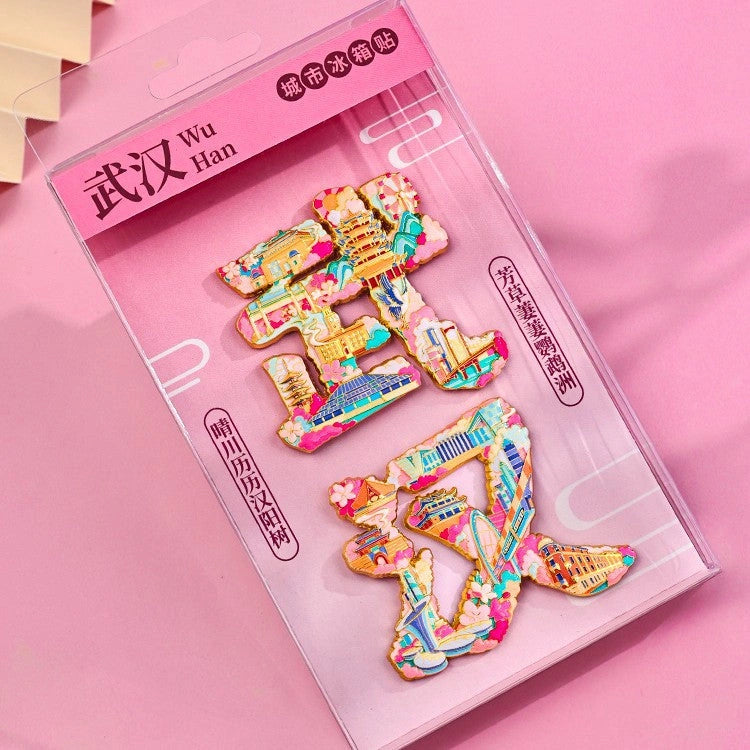 Eastern Aura City Lettering Travel Art Magnet — product detail image 25