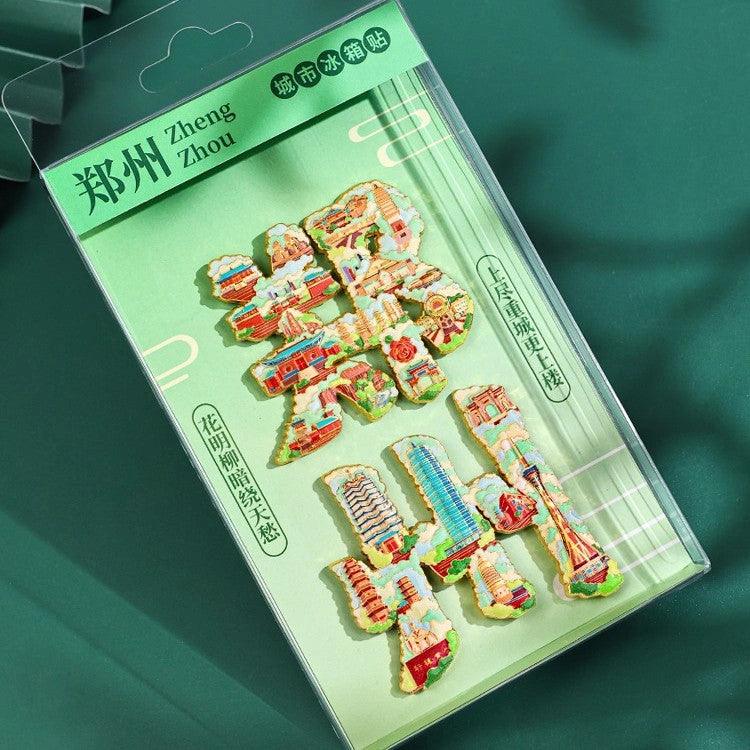 Eastern Aura City Lettering Travel Art Magnet — product detail image 29