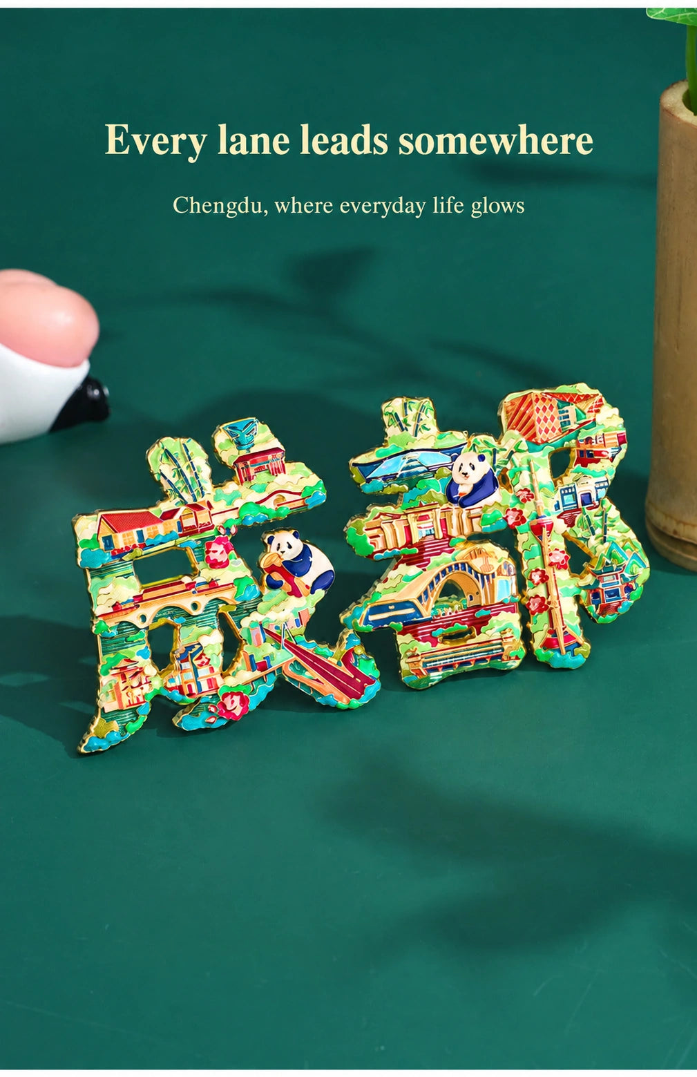 Eastern Aura City Lettering Travel Art Magnet — product detail image 52