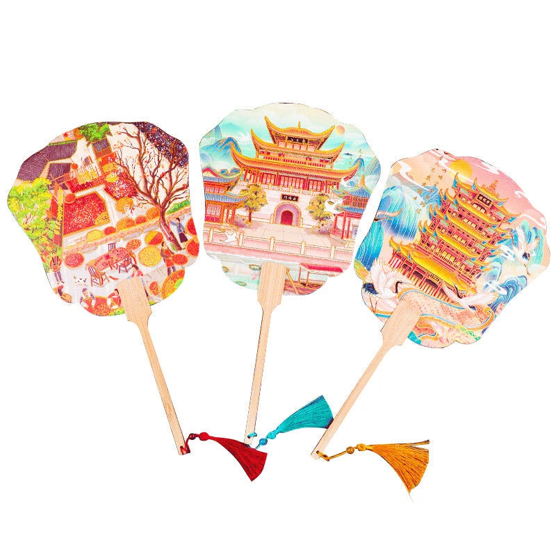 Eastern Aura Four Towers AR Folding Fan Magnet — product detail image 5