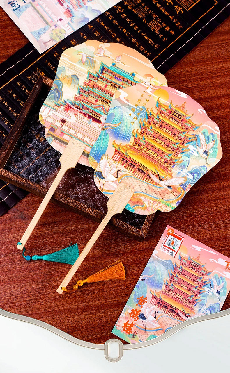 Eastern Aura Four Towers AR Folding Fan Magnet — product detail image 27