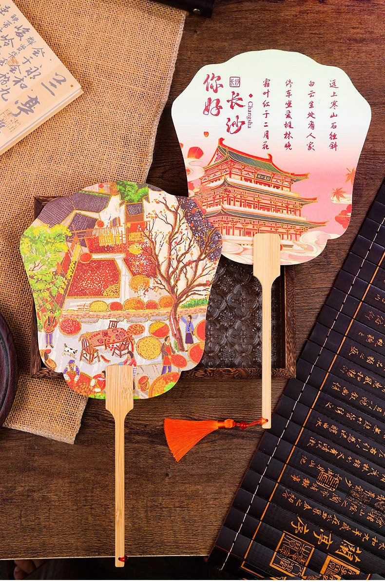 Eastern Aura Four Towers AR Folding Fan Magnet — product detail image 34
