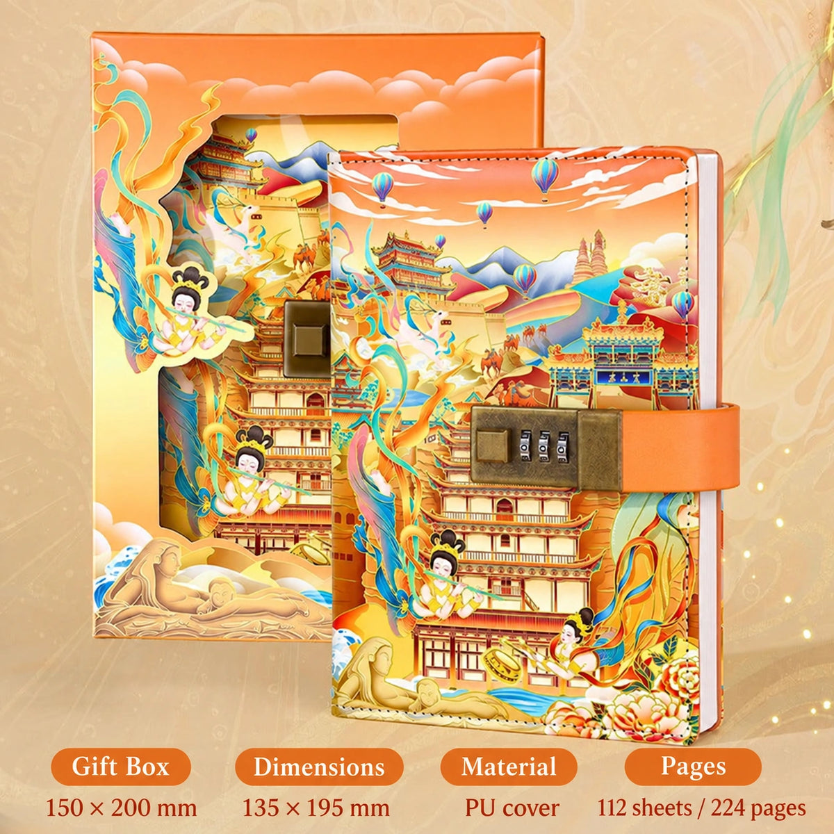 Eastern Aura Lockable A5 Heritage Journal — product detail image 13
