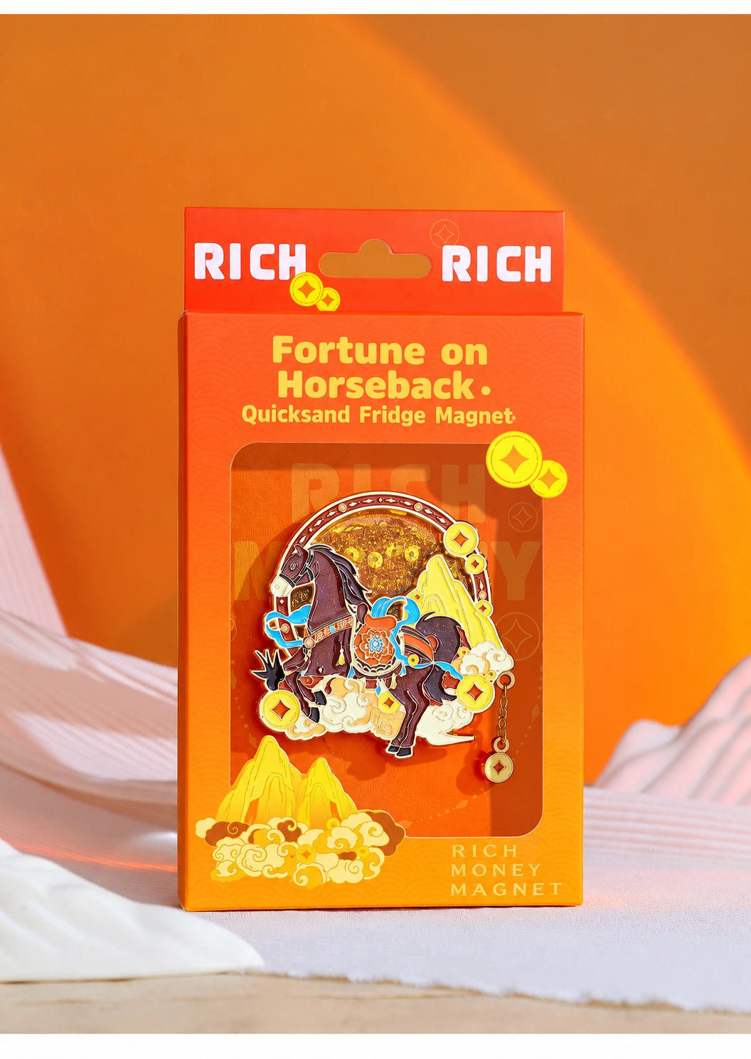 Eastern Aura Fortune Horse Quicksand Art Magnet — product detail image 12