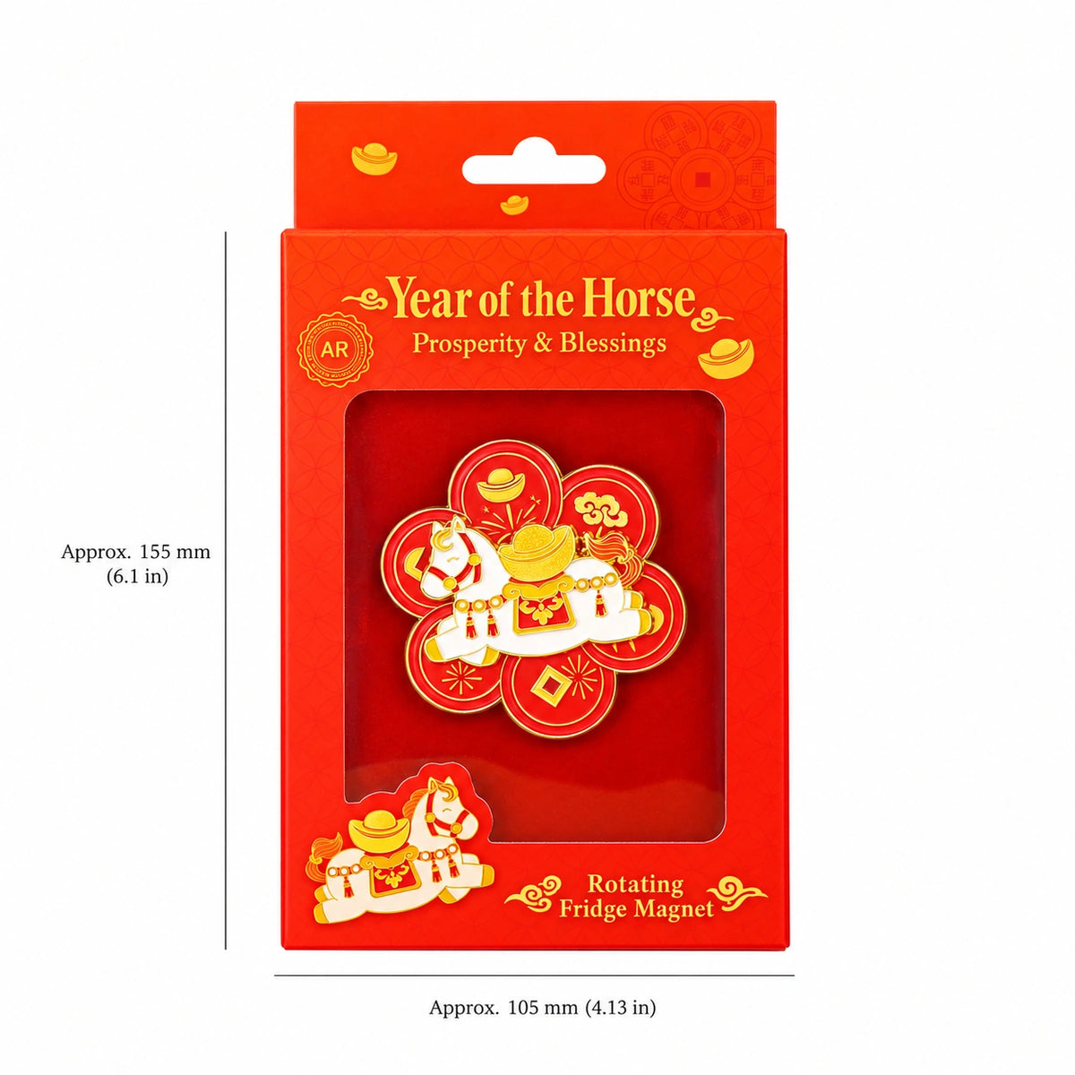Eastern Aura Year of the Horse Quicksand Art Magnet — product detail image 5