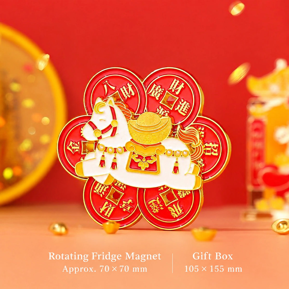 Eastern Aura Year of the Horse Quicksand Art Magnet — product detail image 9