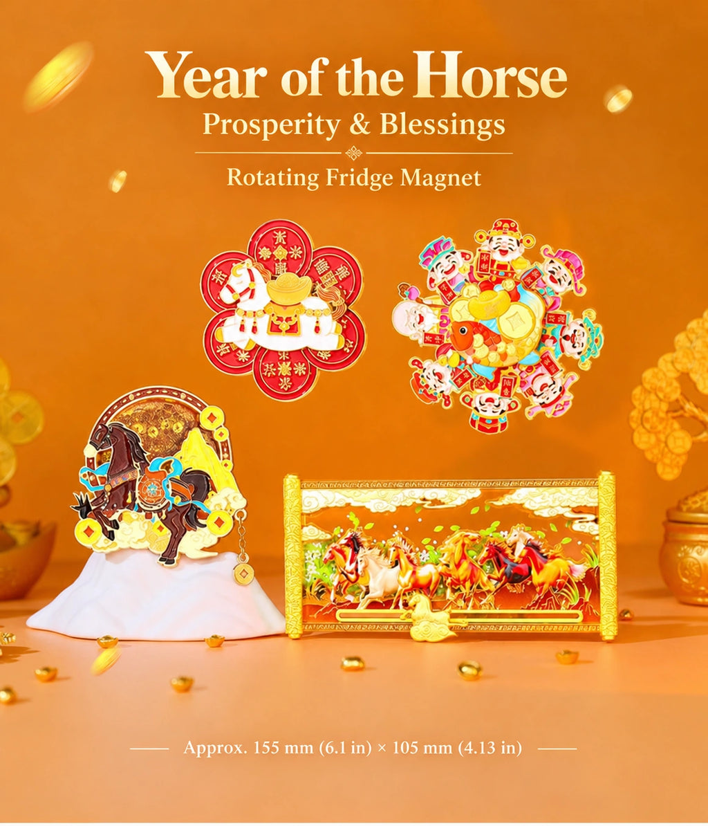 Eastern Aura Year of the Horse Quicksand Art Magnet — product detail image 10