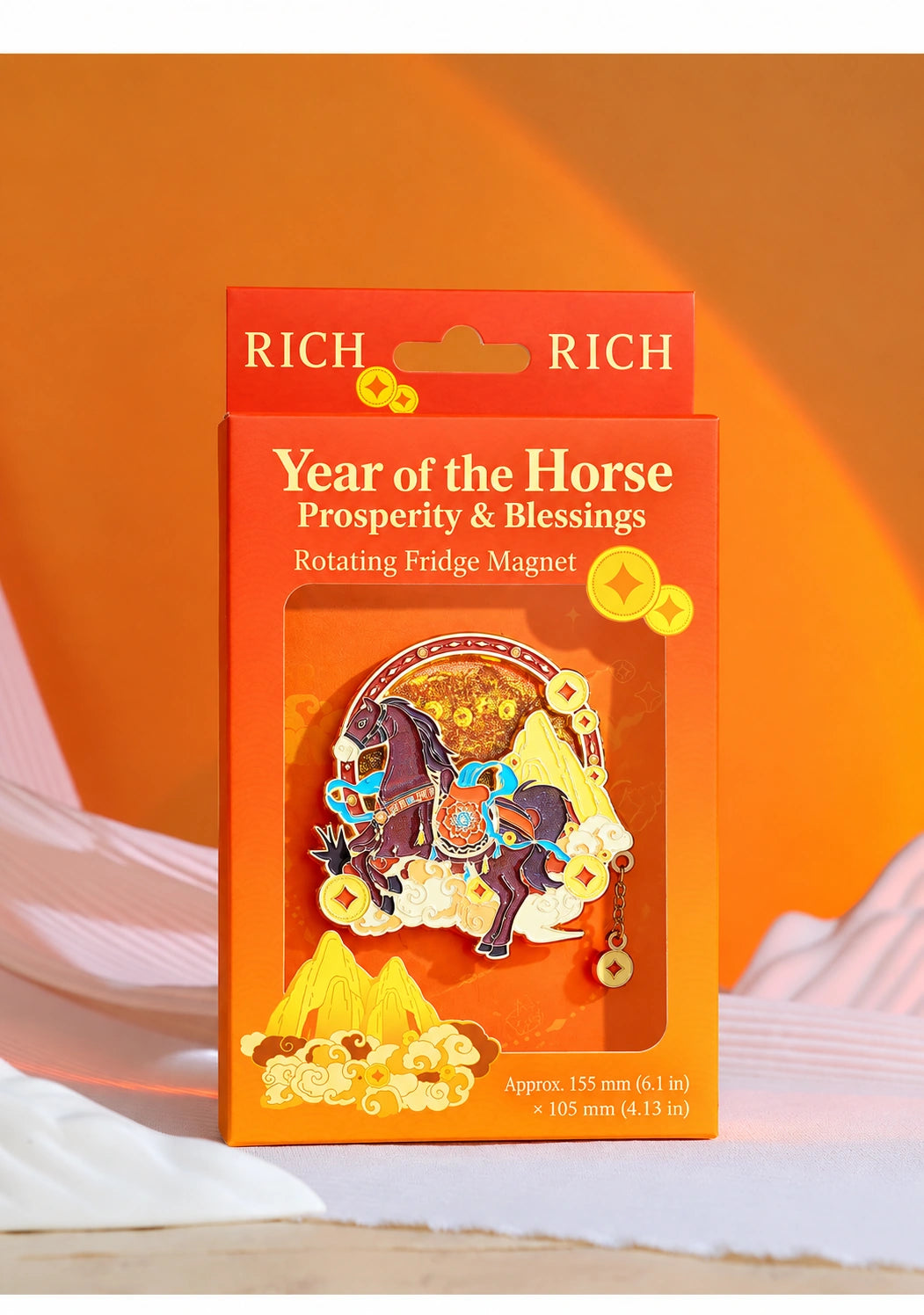 Eastern Aura Year of the Horse Quicksand Art Magnet — product detail image 19