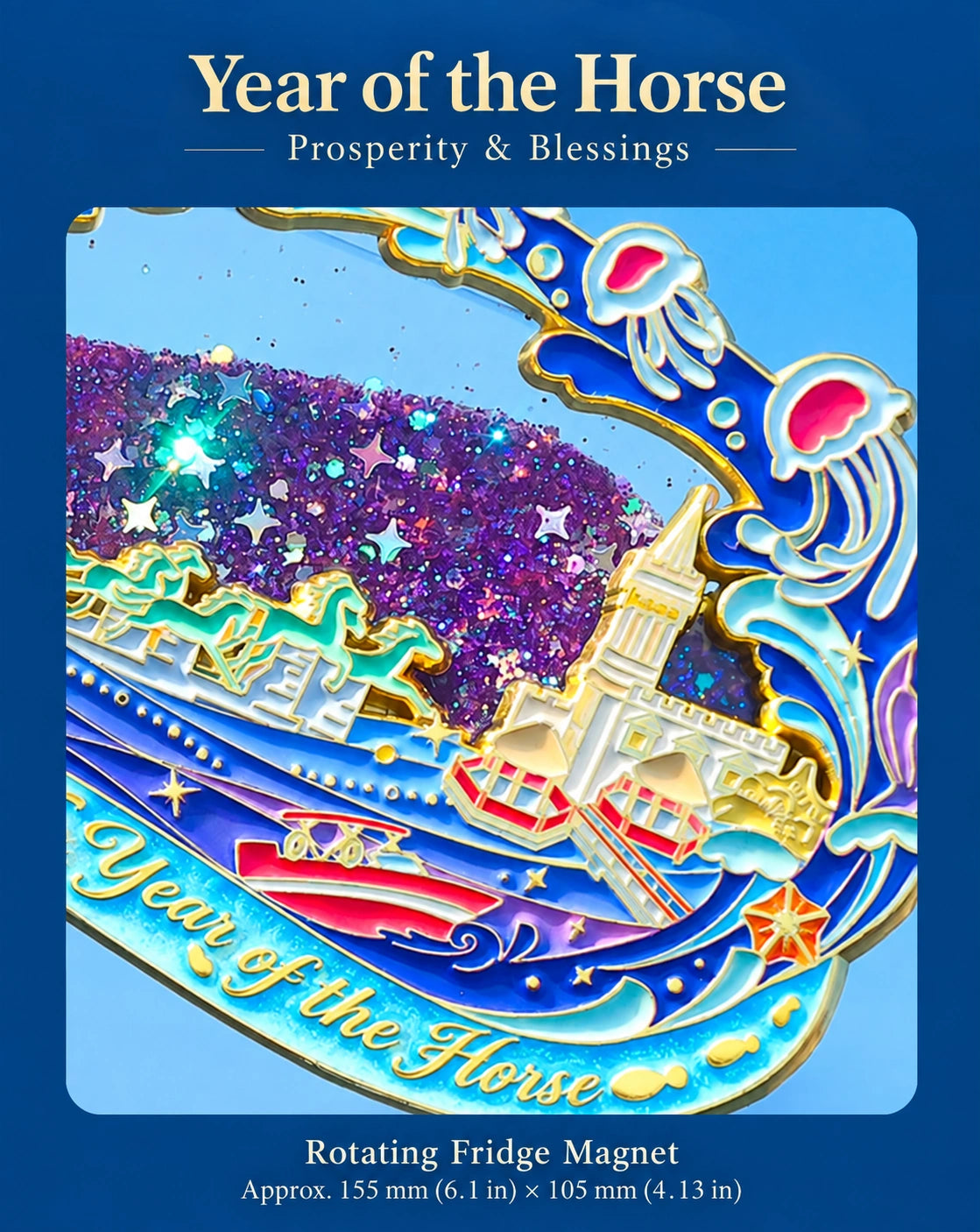 Eastern Aura Year of the Horse Quicksand Art Magnet — product detail image 26