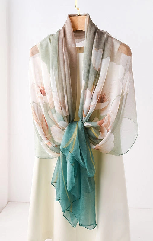 Eastern Aura Soft-Woven Summer Art Shawl — product detail image 6