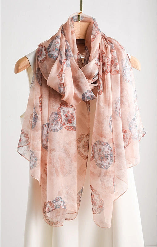 Eastern Aura Soft-Woven Summer Art Shawl — product detail image 12