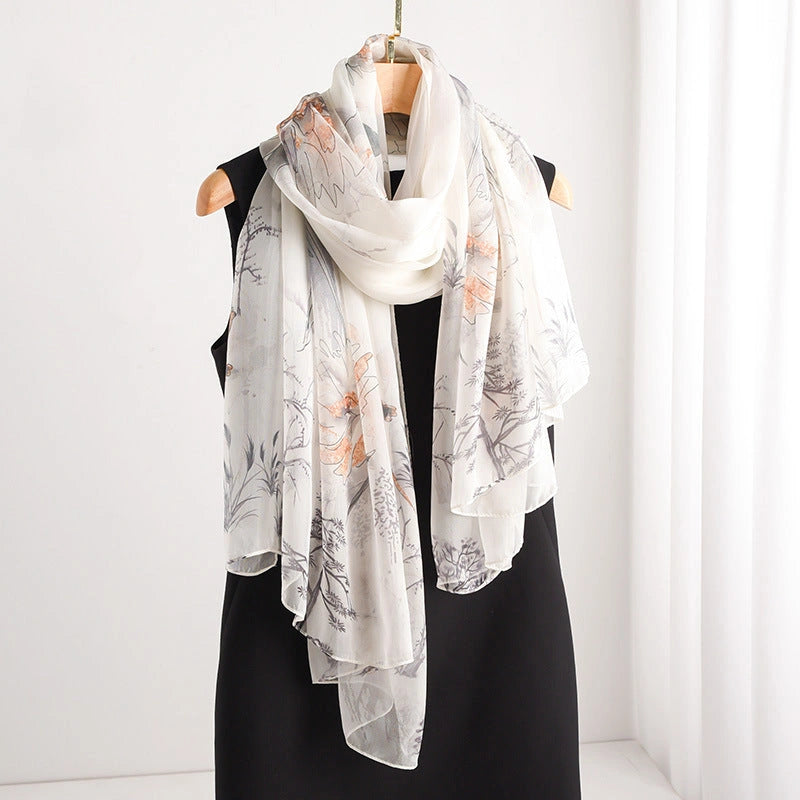 Eastern Aura Soft-Woven Summer Art Shawl — product detail image 15