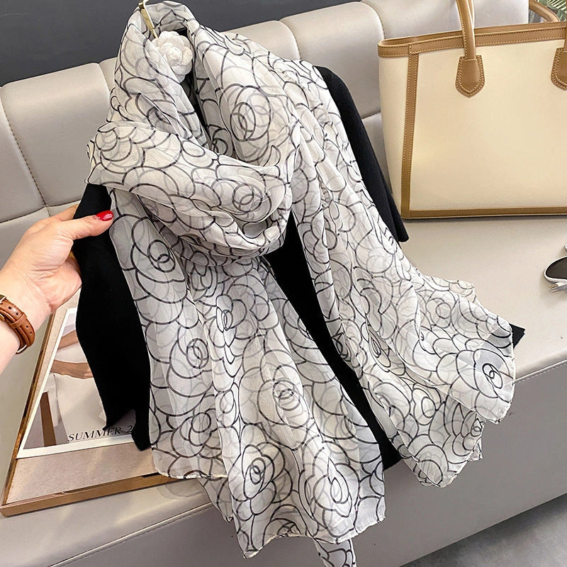 Eastern Aura Soft-Woven Summer Art Shawl — product detail image 22