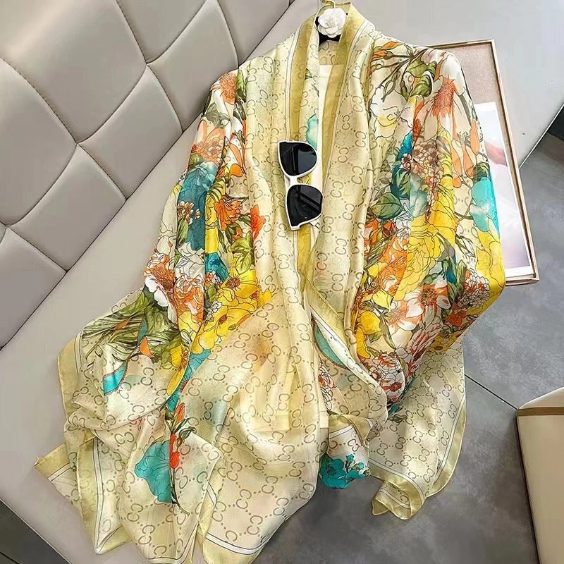 Eastern Aura Soft-Woven Summer Art Shawl — product detail image 32