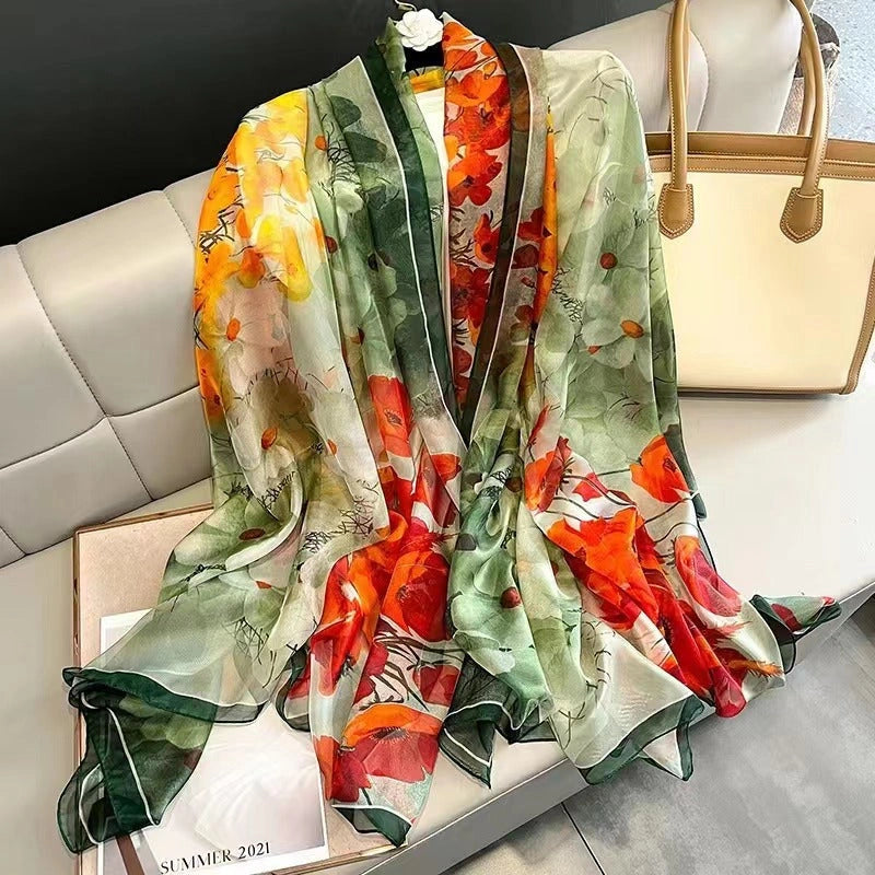 Eastern Aura Soft-Woven Summer Art Shawl — product detail image 33