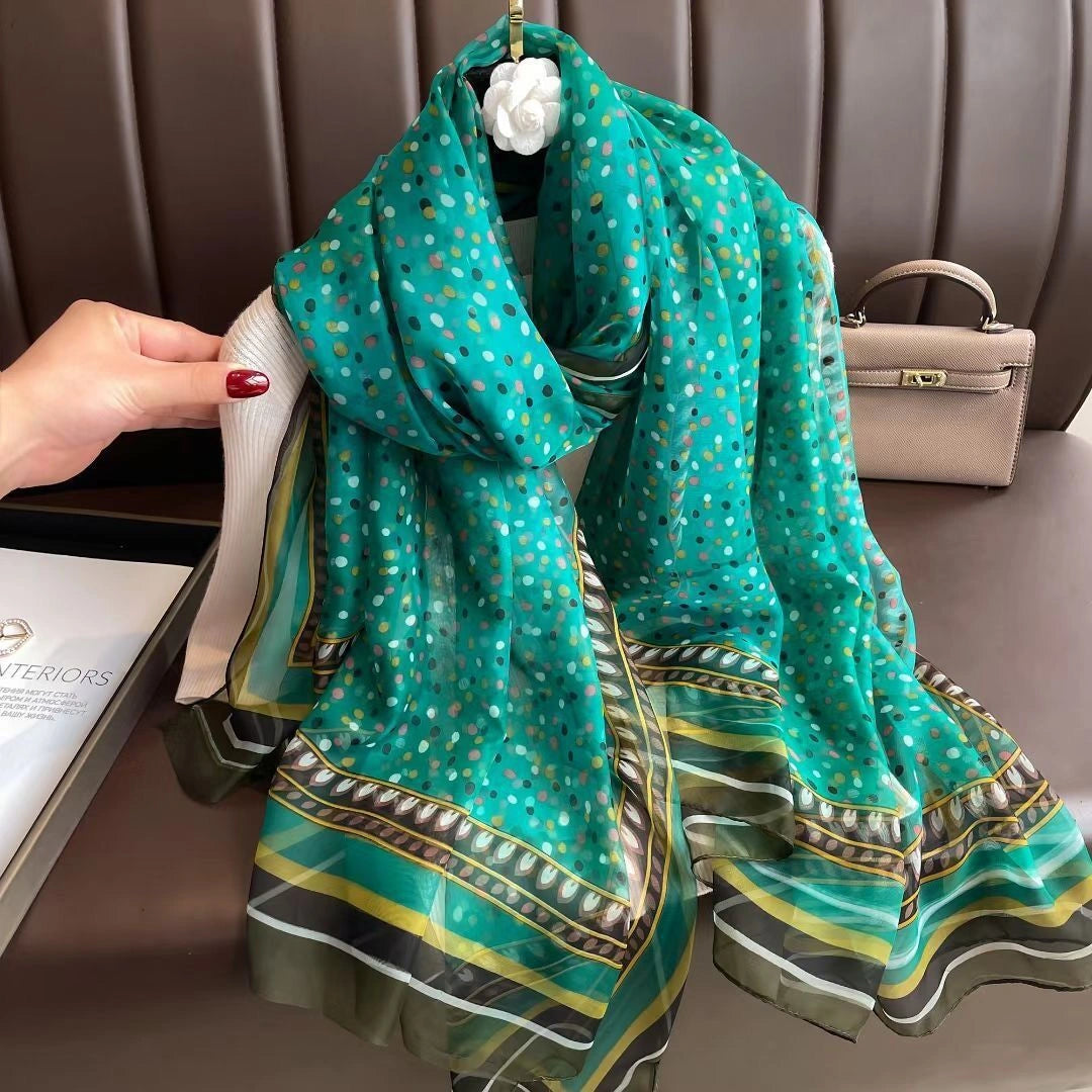 Eastern Aura Soft-Woven Summer Art Shawl — product detail image 46