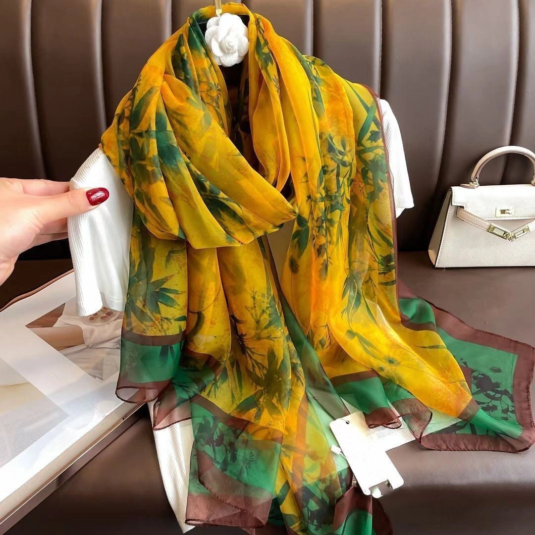 Eastern Aura Soft-Woven Summer Art Shawl — product detail image 47