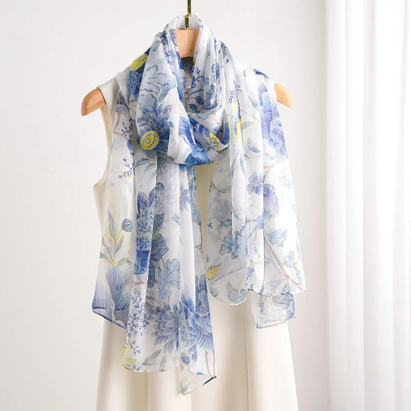 Eastern Aura Soft-Woven Summer Art Shawl — product detail image 56