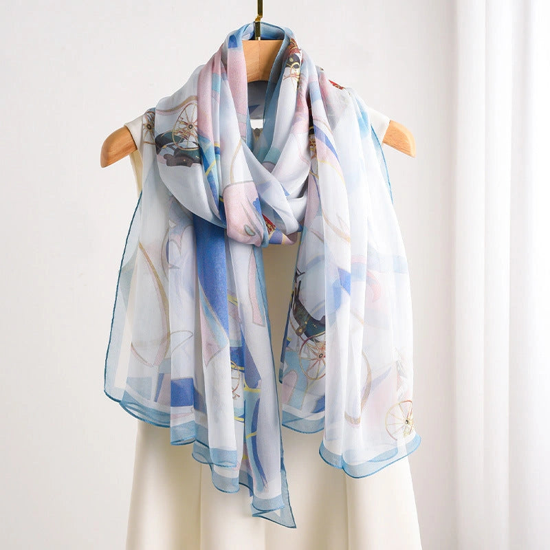 Eastern Aura Soft-Woven Summer Art Shawl — product detail image 61