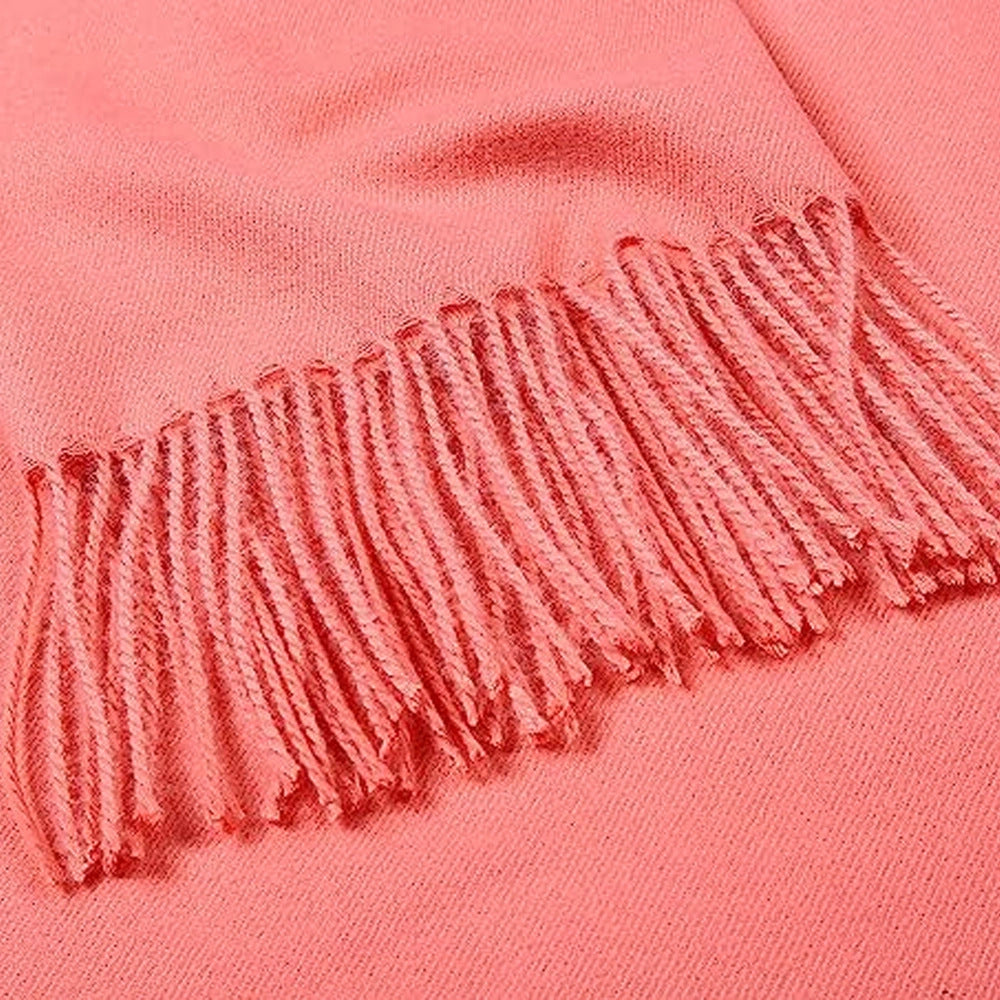 Eastern Aura Cashmere-Feel Solid Winter Scarf Wrap — product detail image 3