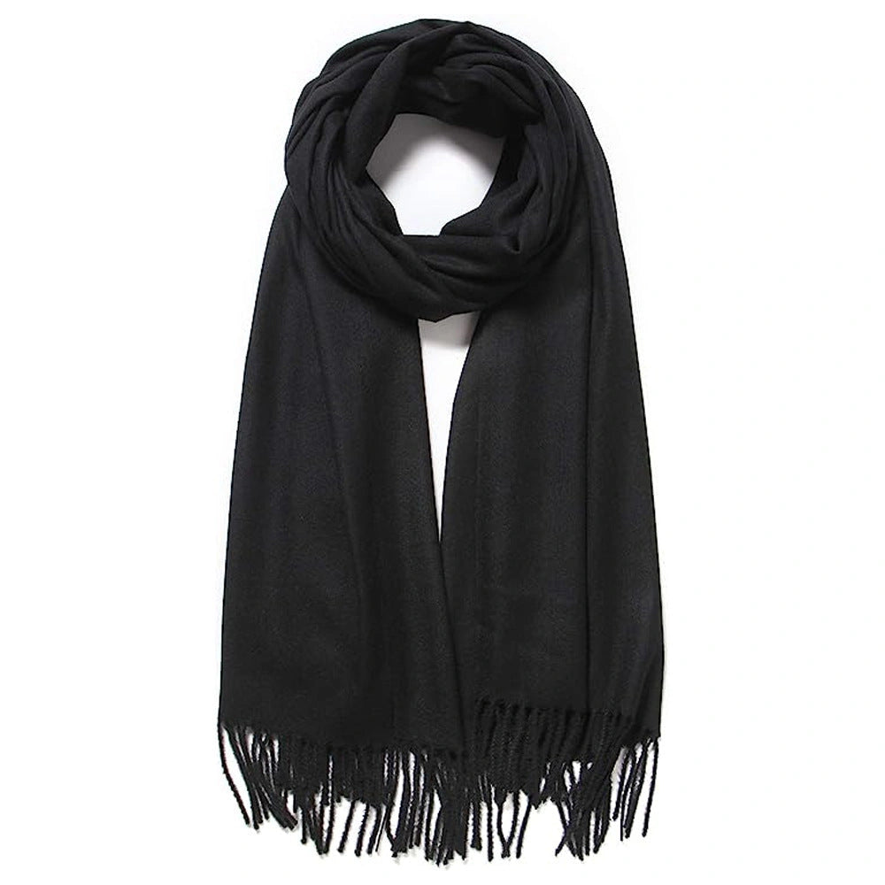 Eastern Aura Cashmere-Feel Solid Winter Scarf Wrap — product detail image 11