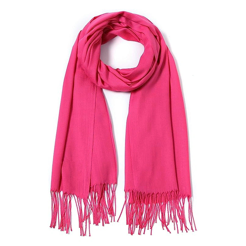 Eastern Aura Cashmere-Feel Solid Winter Scarf Wrap — product detail image 12