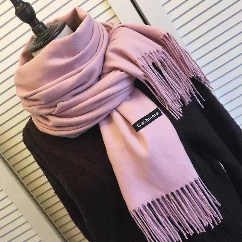 Eastern Aura Cashmere-Feel Solid Winter Scarf Wrap — product detail image 13