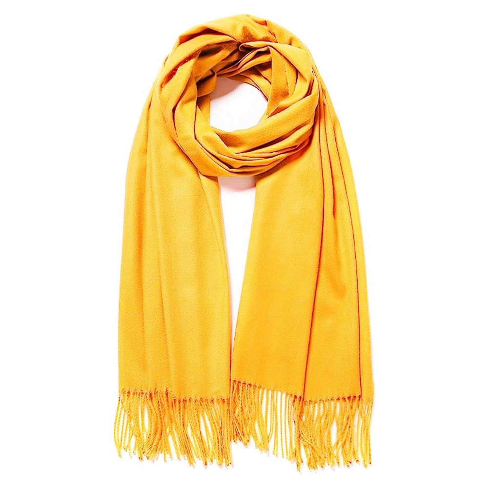 Eastern Aura Cashmere-Feel Solid Winter Scarf Wrap — product detail image 17