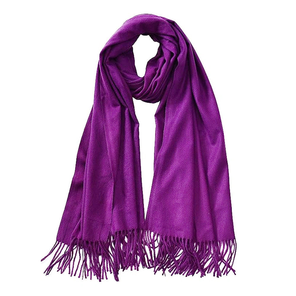 Eastern Aura Cashmere-Feel Solid Winter Scarf Wrap — product detail image 20