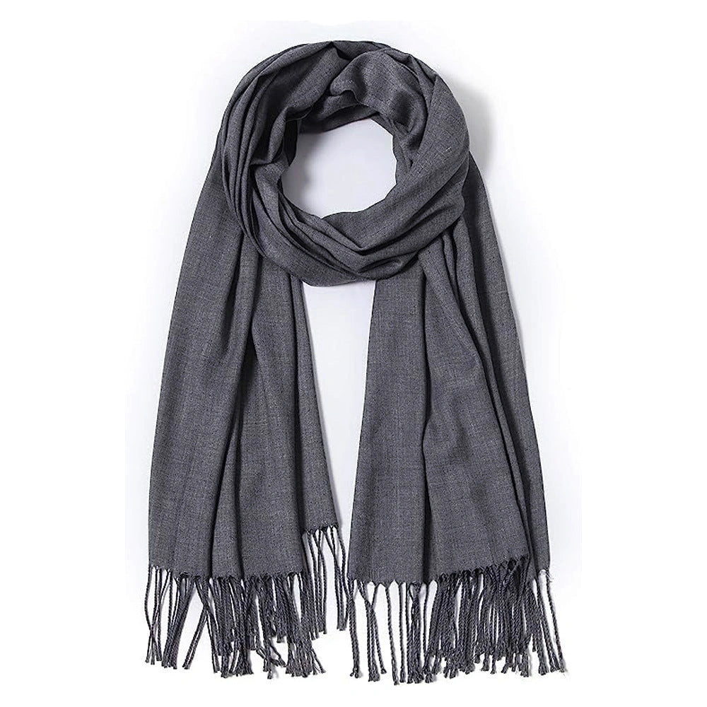 Eastern Aura Cashmere-Feel Solid Winter Scarf Wrap — product detail image 22