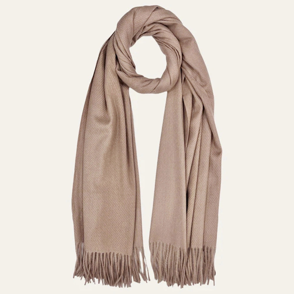 Eastern Aura Cashmere-Feel Solid Winter Scarf Wrap — product detail image 27