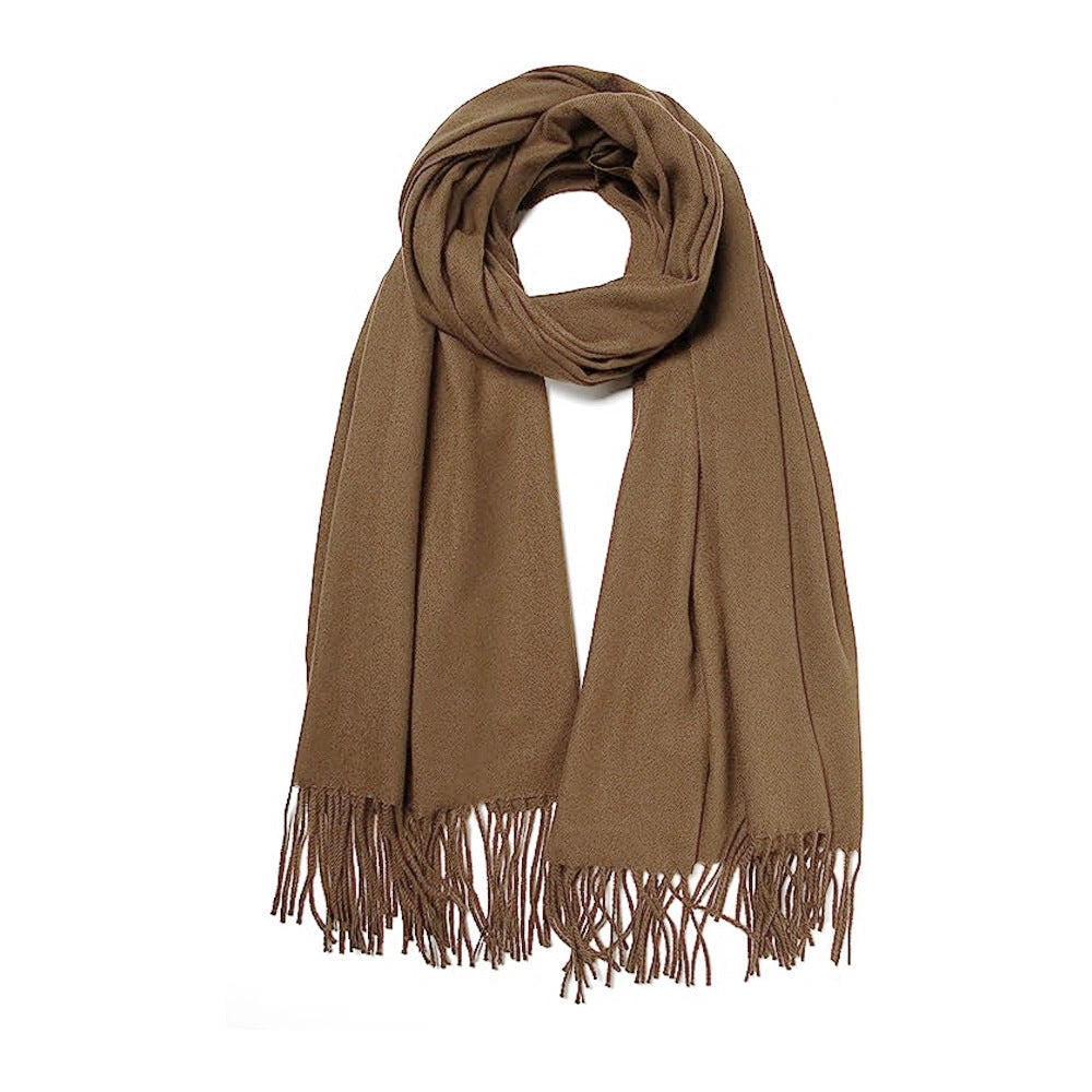 Eastern Aura Cashmere-Feel Solid Winter Scarf Wrap — product detail image 29
