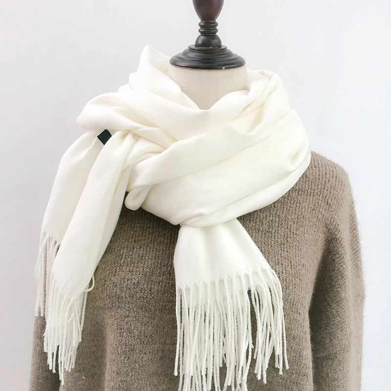 Eastern Aura Cashmere-Feel Solid Winter Scarf Wrap — product detail image 31