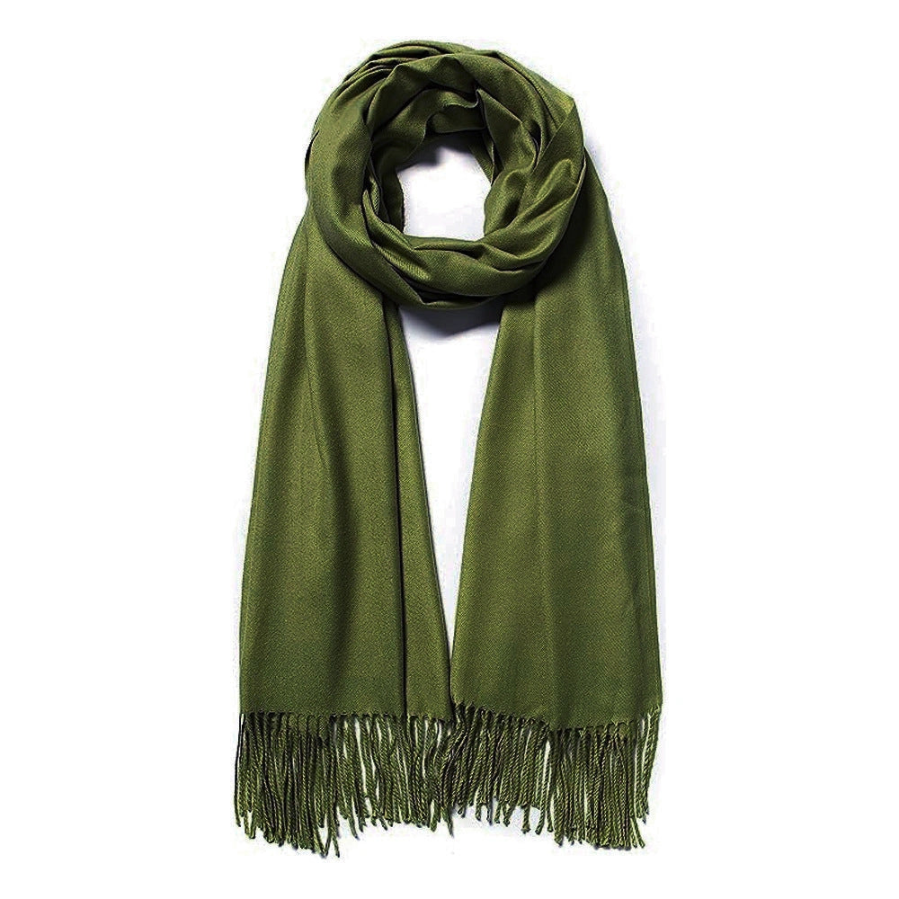 Eastern Aura Cashmere-Feel Solid Winter Scarf Wrap — product detail image 33