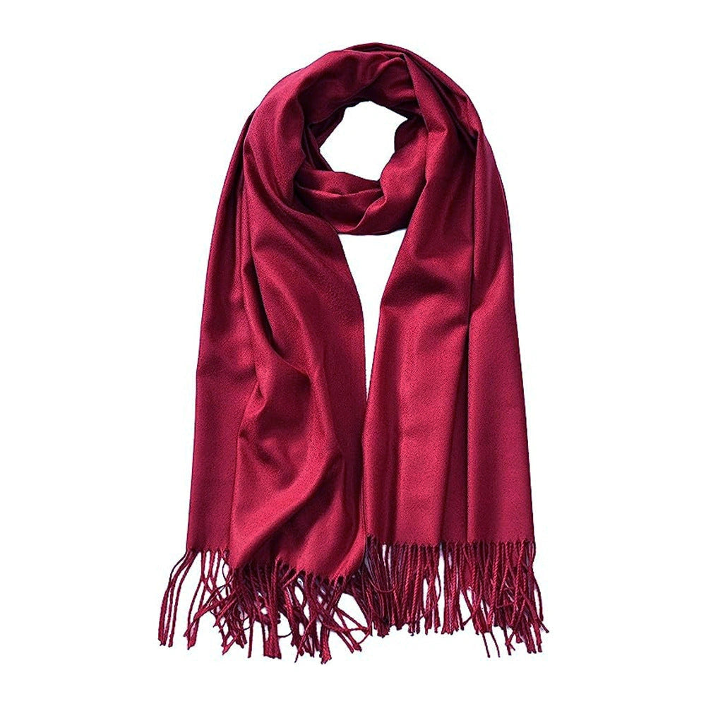 Eastern Aura Cashmere-Feel Solid Winter Scarf Wrap — product detail image 35