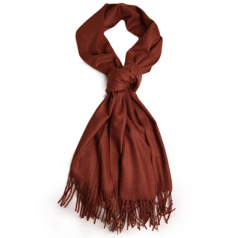 Eastern Aura Cashmere-Feel Solid Winter Scarf Wrap — product detail image 36